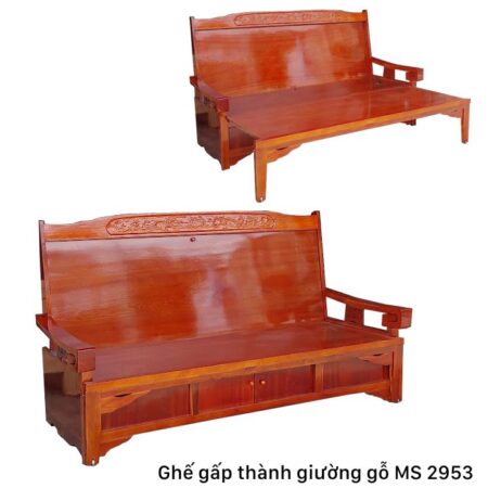 Giỏ hàng 2 Ghế gấp thành giường gỗ