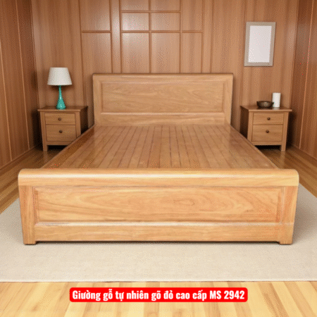 Giường Ngủ Gỗ Tự Nhiên Vân Gõ Dát Phản