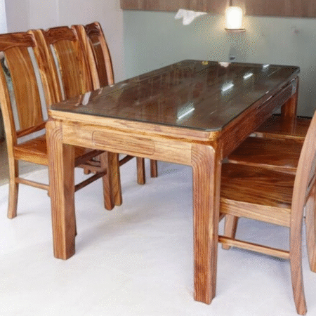 Bàn ăn 6 ghế gỗ hương xám