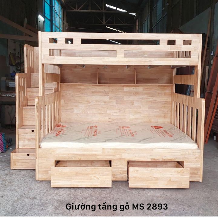 Giường tầng cho bé gỗ