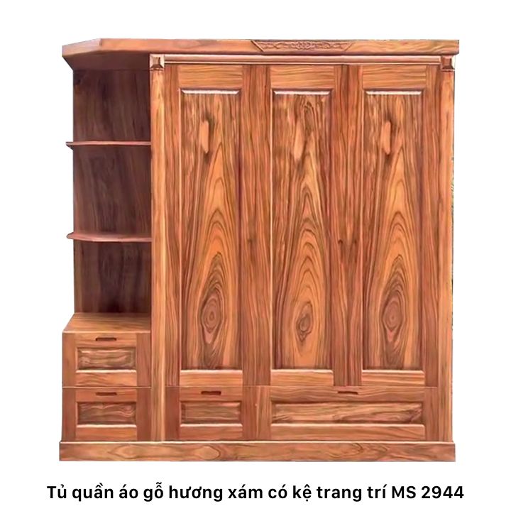 Tủ quần áo gỗ hương xám đẹp