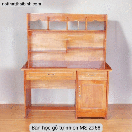 Bàn học gỗ tự nhiên MS 2968 9 Bàn học gỗ tự nhiên MS 2968
