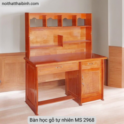 Bàn học gỗ tự nhiên MS 2968 Bàn học gỗ tự nhiên MS 2968