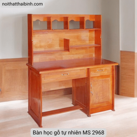 Bàn học gỗ tự nhiên MS 2968 8 Bàn học gỗ tự nhiên MS 2968