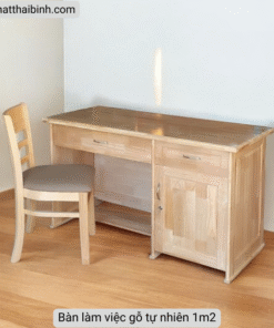 Bàn làm việc gỗ tự nhiên 1m2
