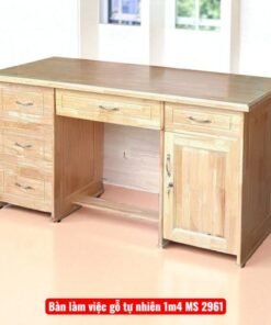 Bàn làm việc gỗ tự nhiên 1m4