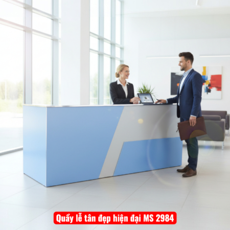 Quầy lễ tân đẹp hiện đại MS 2984