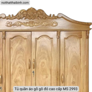Tủ quần áo gỗ gõ đỏ cao cấp MS 2993 Tủ quần áo gỗ gõ đỏ cao cấp MS 2993