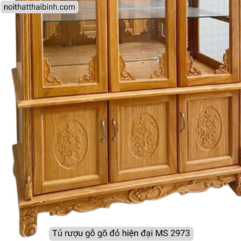 Tủ rượu gỗ gõ đỏ hiện đại MS 2973