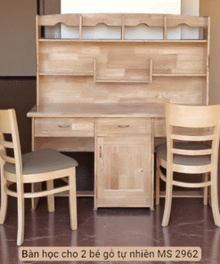 Bàn học cho 2 bé gỗ tự nhiên