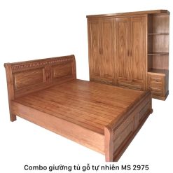 Combo giường tủ gỗ tự nhiên