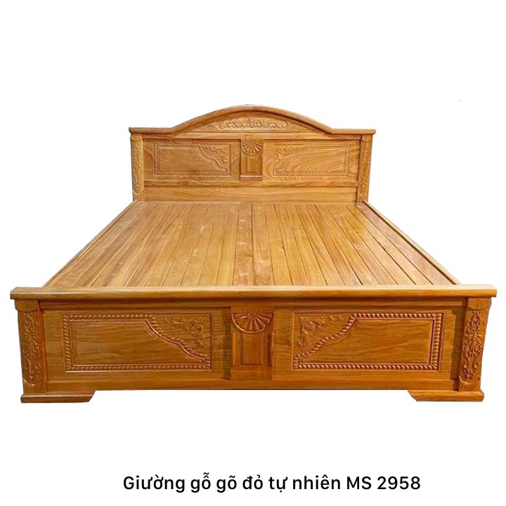 Giường gỗ gõ đỏ cao cấp