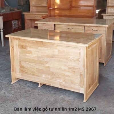 Bàn làm việc gỗ tự nhiên 1m2 MS 2967 Bàn làm việc gỗ tự nhiên 1m2 MS 2967