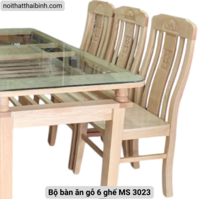 Bộ bàn ăn gỗ 6 ghế MS 3023