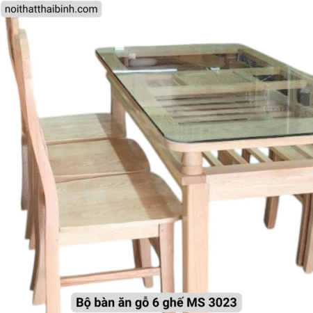 Bộ bàn ăn gỗ 6 ghế MS 3023 9 Bộ bàn ăn gỗ 6 ghế MS 3023