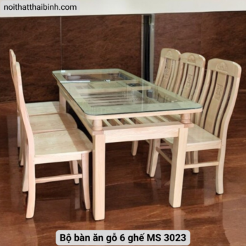 Bộ bàn ăn gỗ 6 ghế