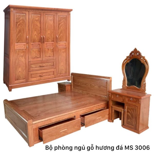 Bộ phòng ngủ gỗ hương đá