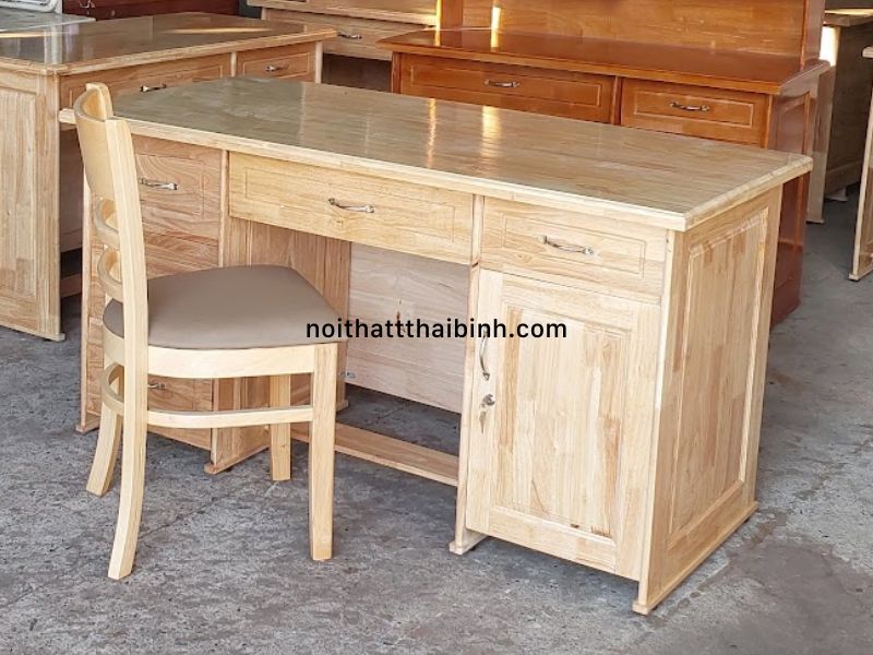 Mẫu bàn làm việc gỗ tự nhiên đẹp