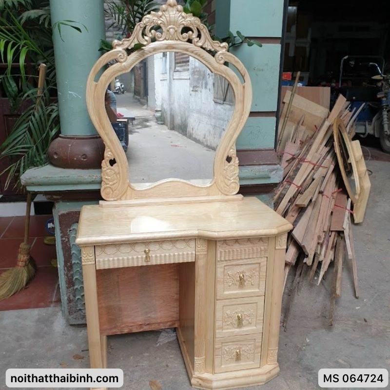 Mẫu bàn trang điểm gỗ sồi đẹp Mẫu bàn trang điểm gỗ sồi đẹp