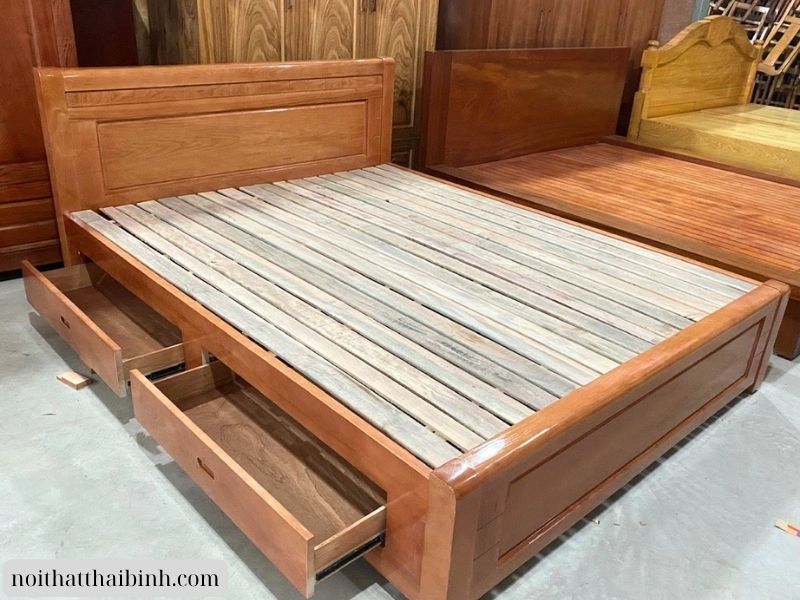 Giường ngủ gỗ tự nhiên đẹp giá rẻ giảm giá