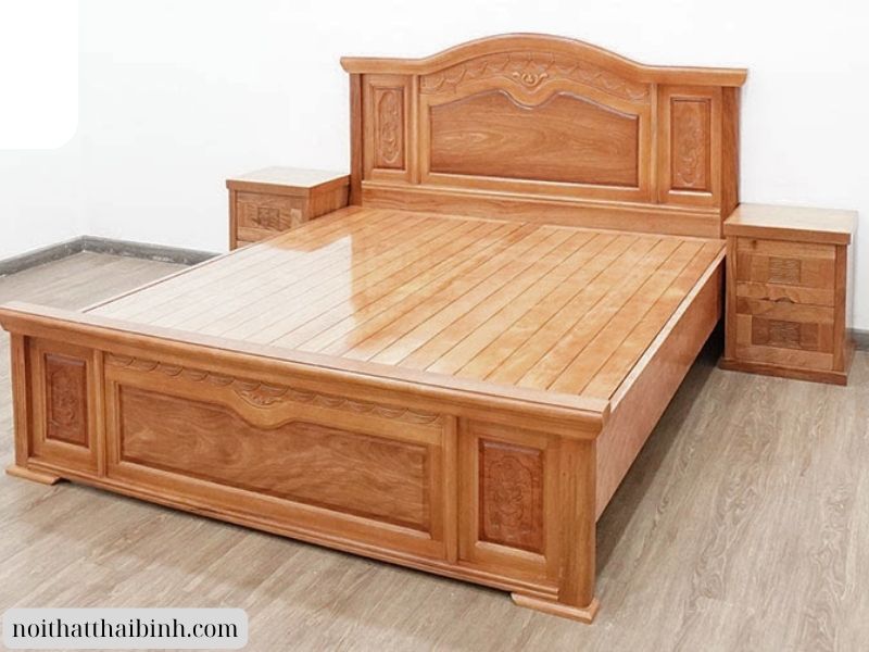 Giường ngủ gỗ tự nhiên đẹp giá rẻ giảm giá