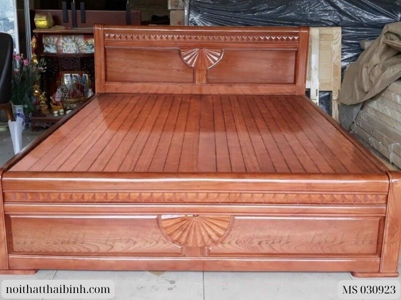 Mẫu giường gỗ đơn giản đẹp