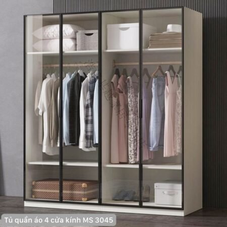 Tủ quần áo 4 cửa kính