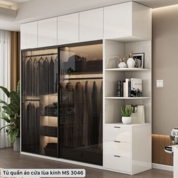Tủ quần áo cửa lùa cánh kính