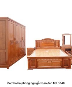 Combo bộ phòng ngủ gỗ xoan đào