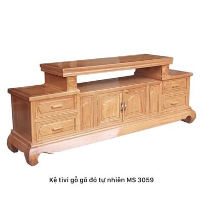 Kệ tivi gỗ gõ đỏ MS 3059 Kệ tivi gỗ gõ đỏ MS 3059