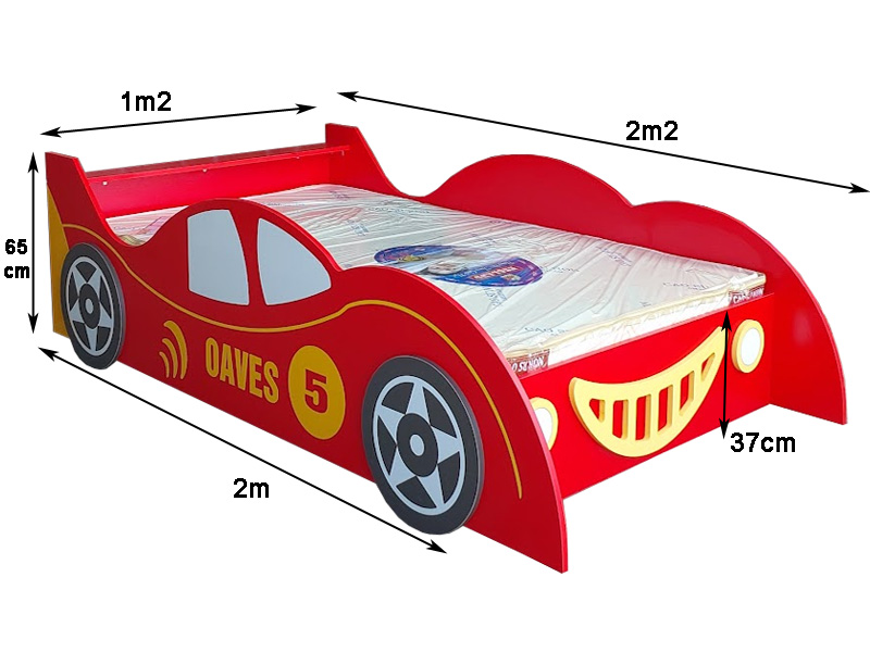 Kích thước giường hình xe ô tô cho bé