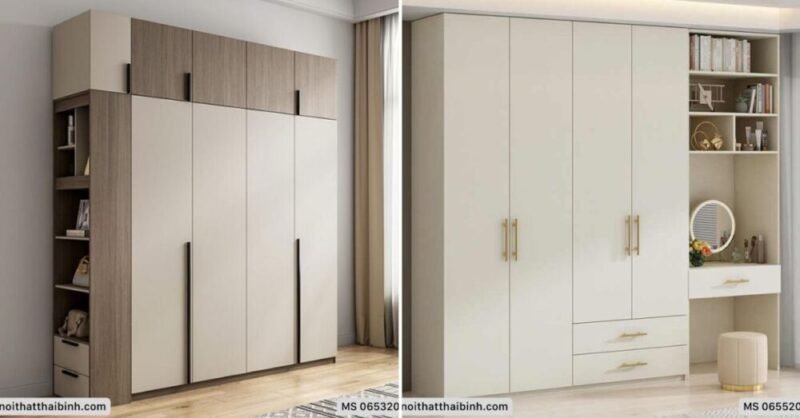 5 Mẫu tủ quần áo gỗ tự nhiên hiện đại đẹp nhất năm Tủ quần áo gỗ tự nhiên hiện đại