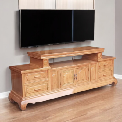 Kệ tivi gỗ gõ đỏ MS 3059 Kệ tivi gỗ gõ đỏ