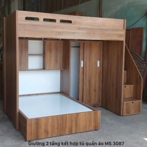 Giường tầng kết hợp tủ quần áo MS 3087 Giường tầng kết hợp tủ quần áo MS 3087