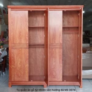 Tủ gỗ đựng quần áo gỗ tự nhiên vân hương đá MS 3074 8 Tu go dung quan ao 3074 4 1
