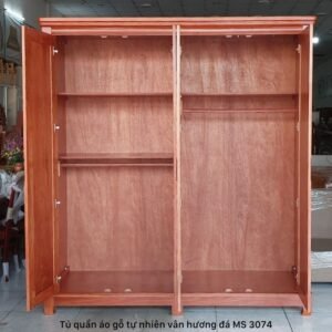 Tủ gỗ đựng quần áo gỗ tự nhiên vân hương đá MS 3074 9 Tu go dung quan ao 3074 5 1