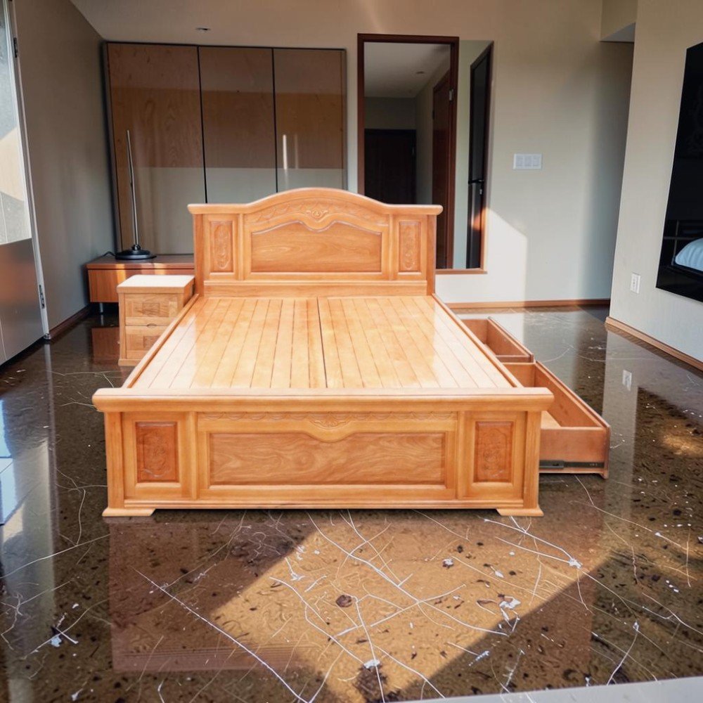 Giường gỗ tự nhiên đẹp