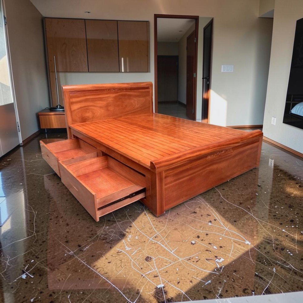 Giường gỗ tự nhiên đẹp