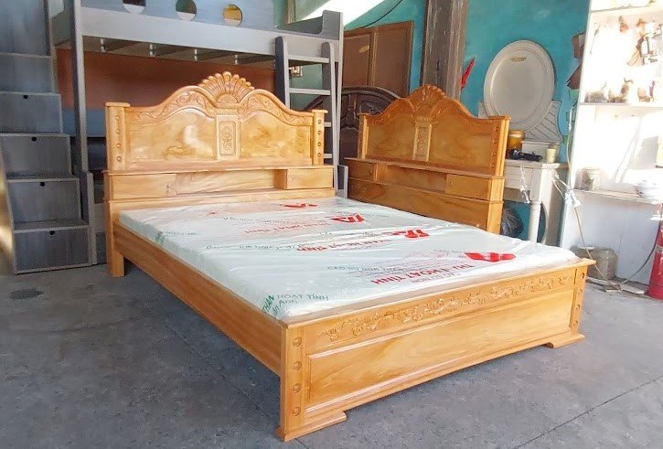 Giường ngủ gỗ tự nhiên