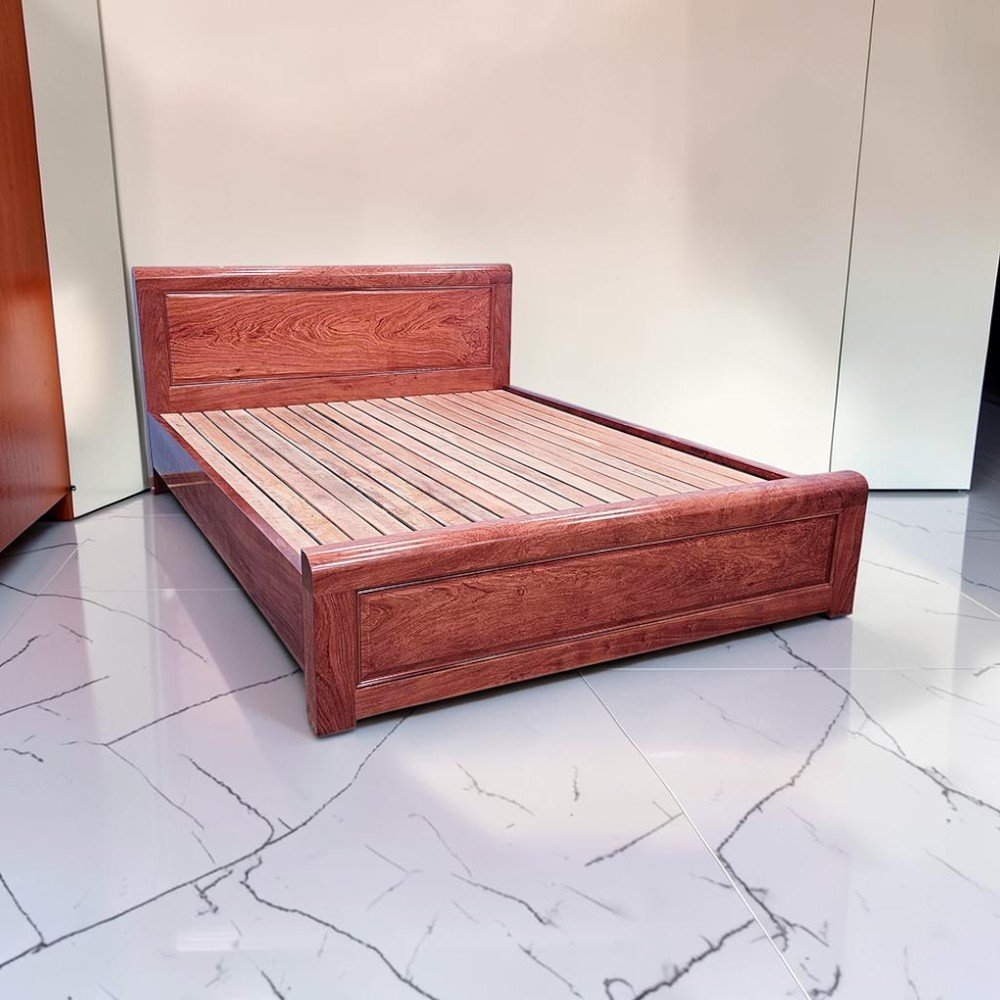Mẫu giường gỗ đơn giản đẹp