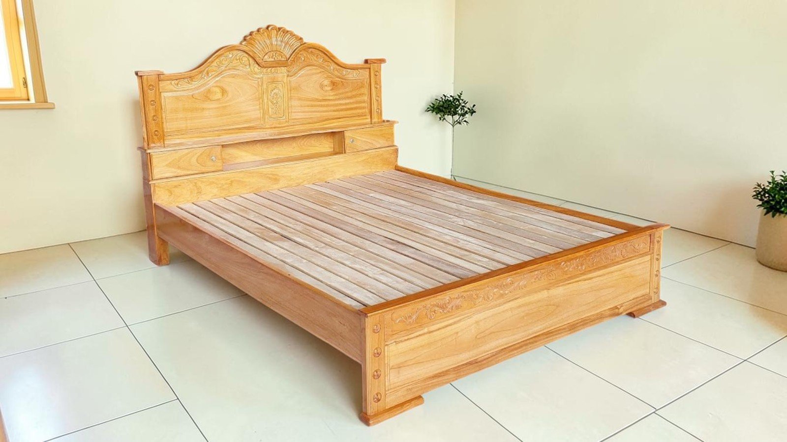 Mẫu giường ngủ hiện đại gỗ 