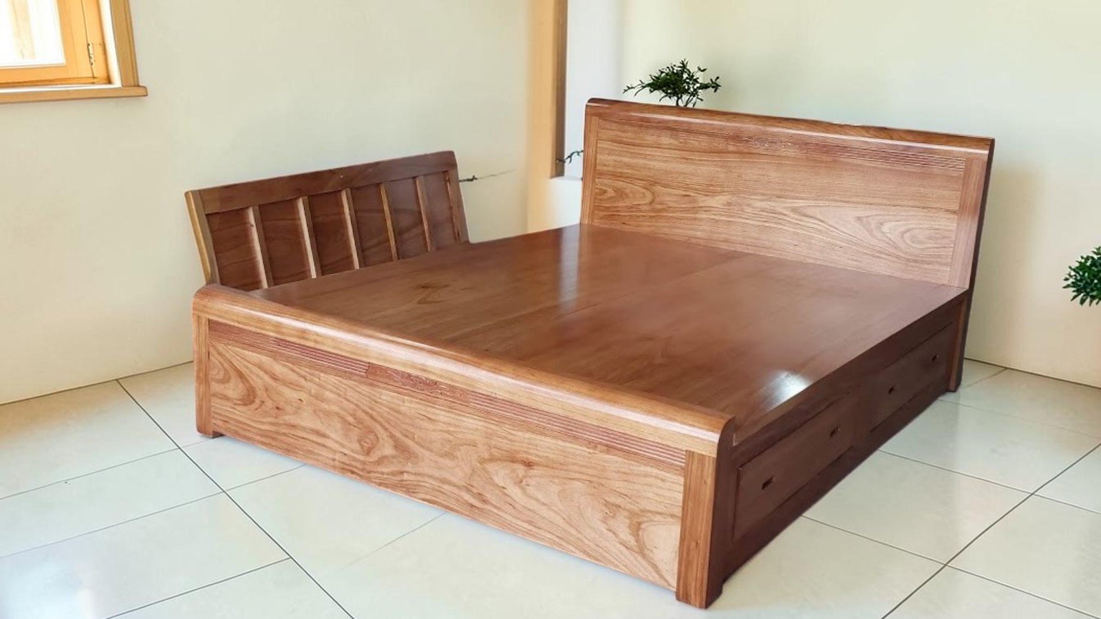 Mẫu giường ngủ hiện đại gỗ 