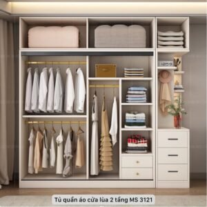 Tủ quần áo cửa lùa 2 tầng MS 3121 Tủ quần áo cửa lùa 2 tầng MS 3121