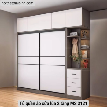 Tủ quần áo cửa lùa 2 tầng MS 3121