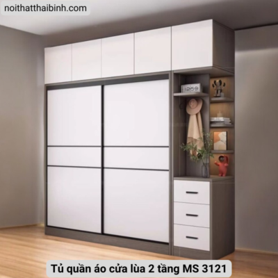 Tủ quần áo cửa lùa 2 tầng MS 3121 Tủ quần áo cửa lùa 2 tầng MS 3121