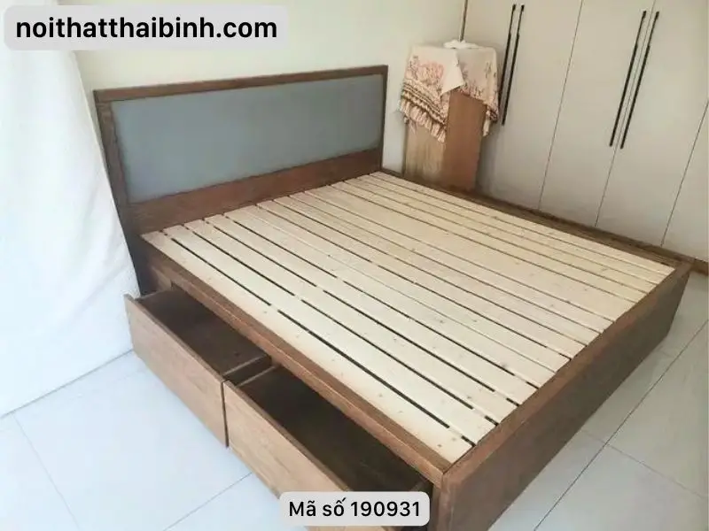Giường gỗ công nghiệp có ngăn kéo