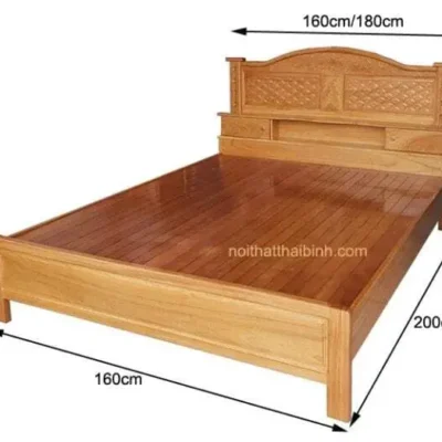 Giường ngủ gỗ gõ đỏ đẹp MS 1192 Giường ngủ gỗ gõ đỏ đẹp MS 1192