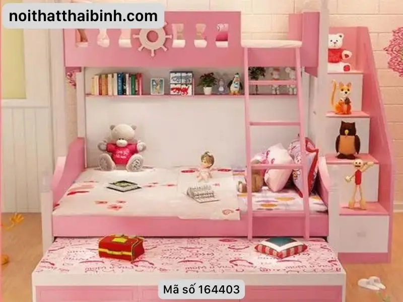 Phòng ngủ giường tầng cho bé gái