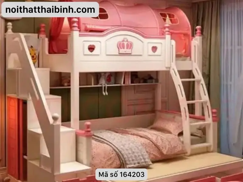 Phòng ngủ giường tầng cho bé gái