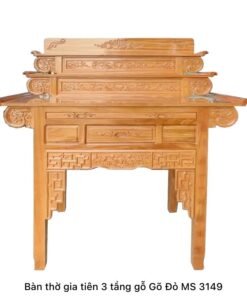 Bàn thờ 3 tầng gỗ gõ đỏ